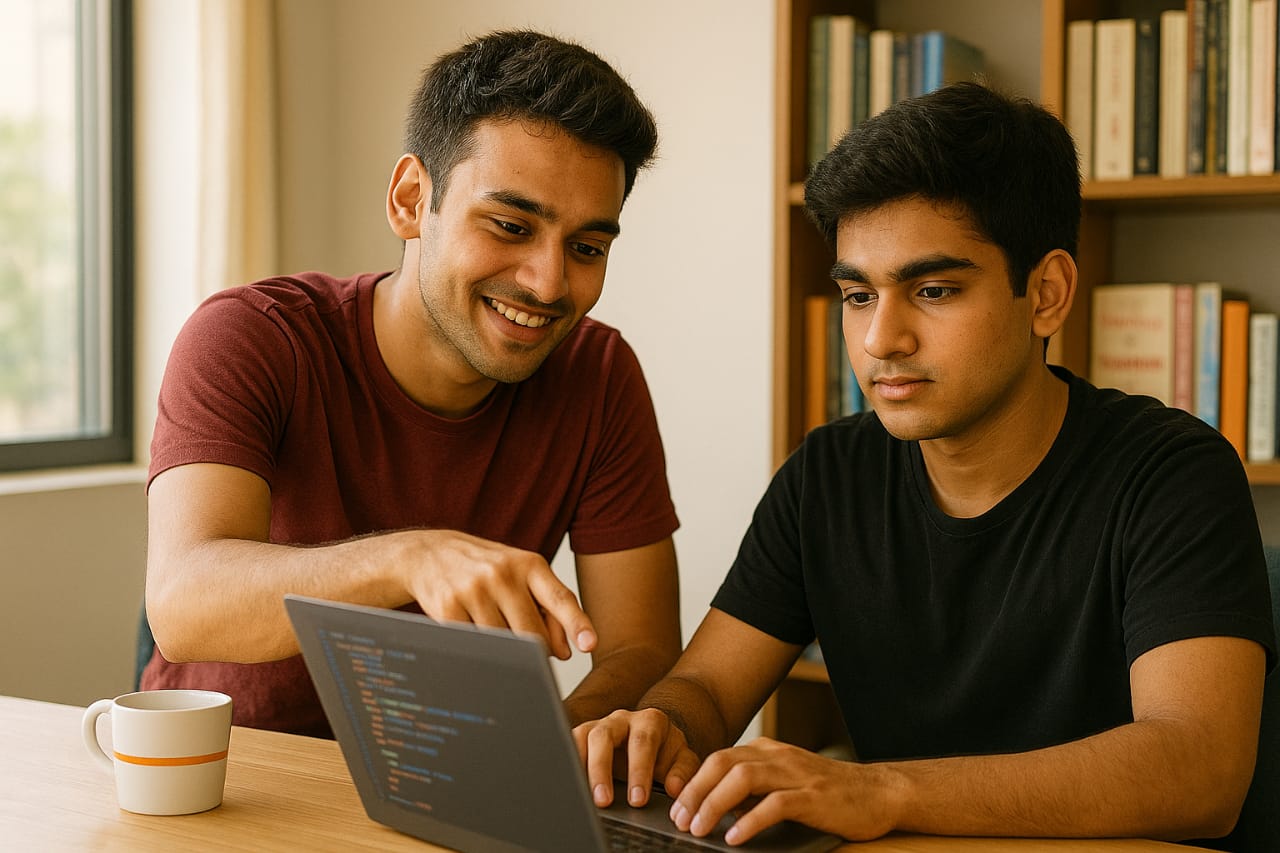 Students collaborating